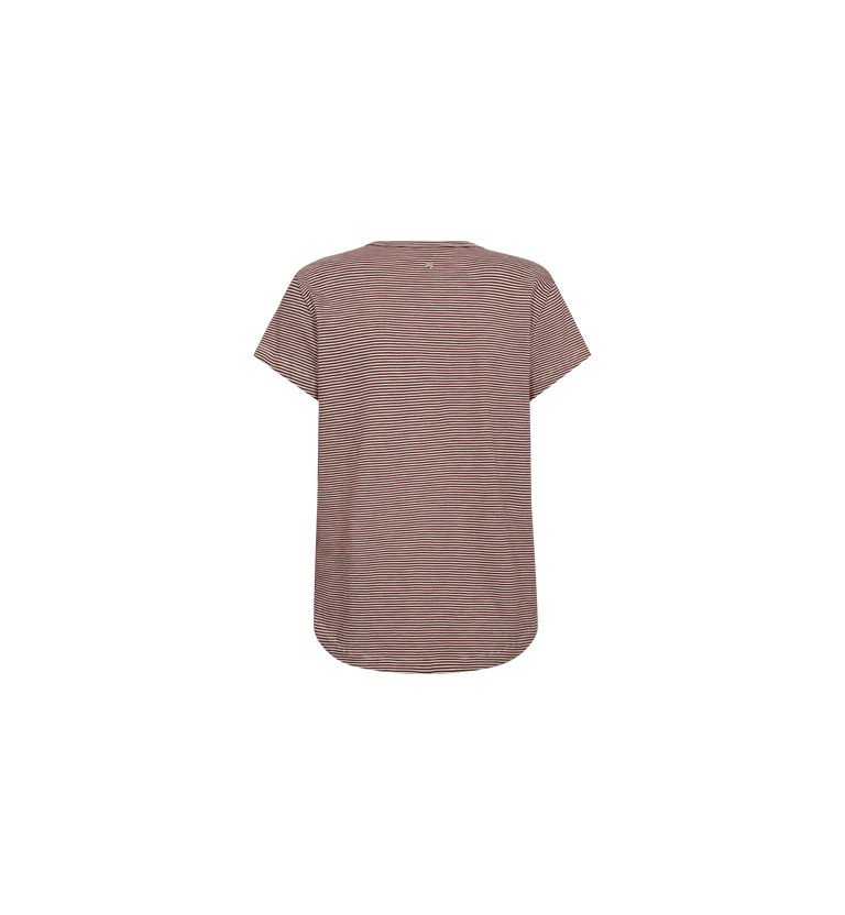 Mos Mosh - Camp O-SS Stribe T-shirt - Cowhide