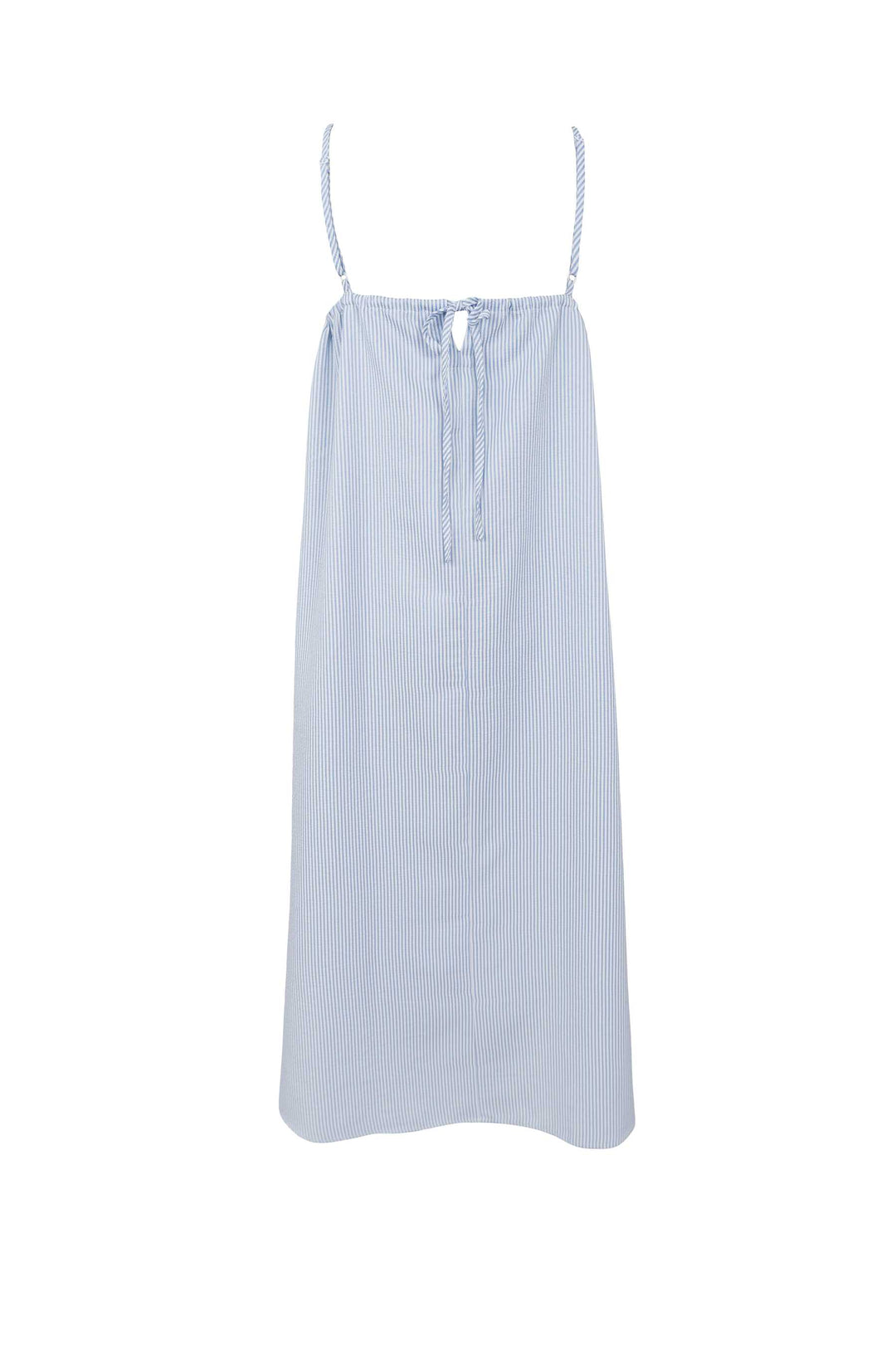 Black Colour - Catherine Striped Dresses - Lt. Blue