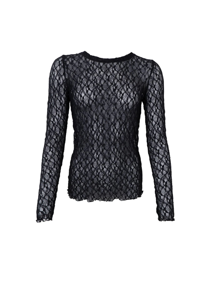 Black Colour - Cecily Lace Bluse