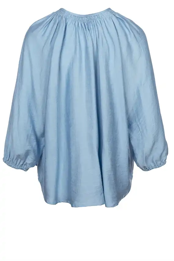 Luxzuz - Cici Blouse - Chambray Blue