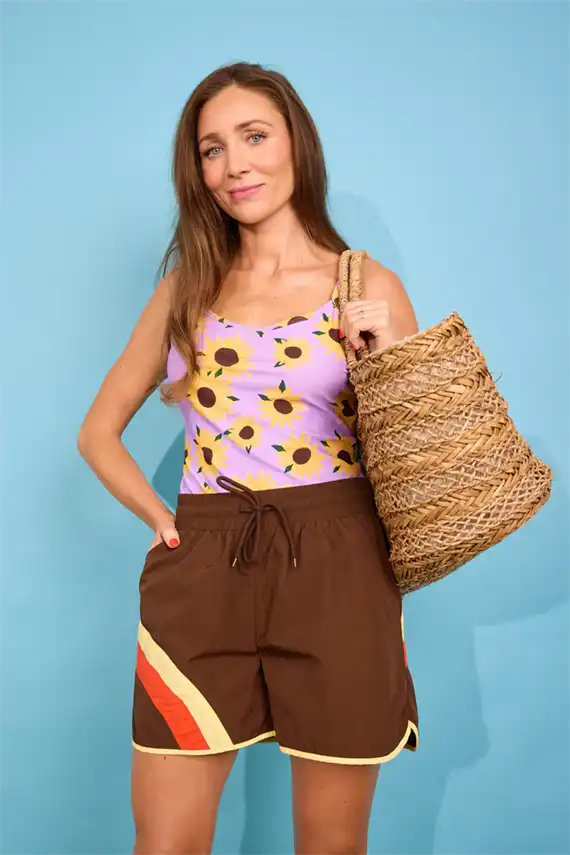 Hunkøn - Cindy Track Shorts - Brown
