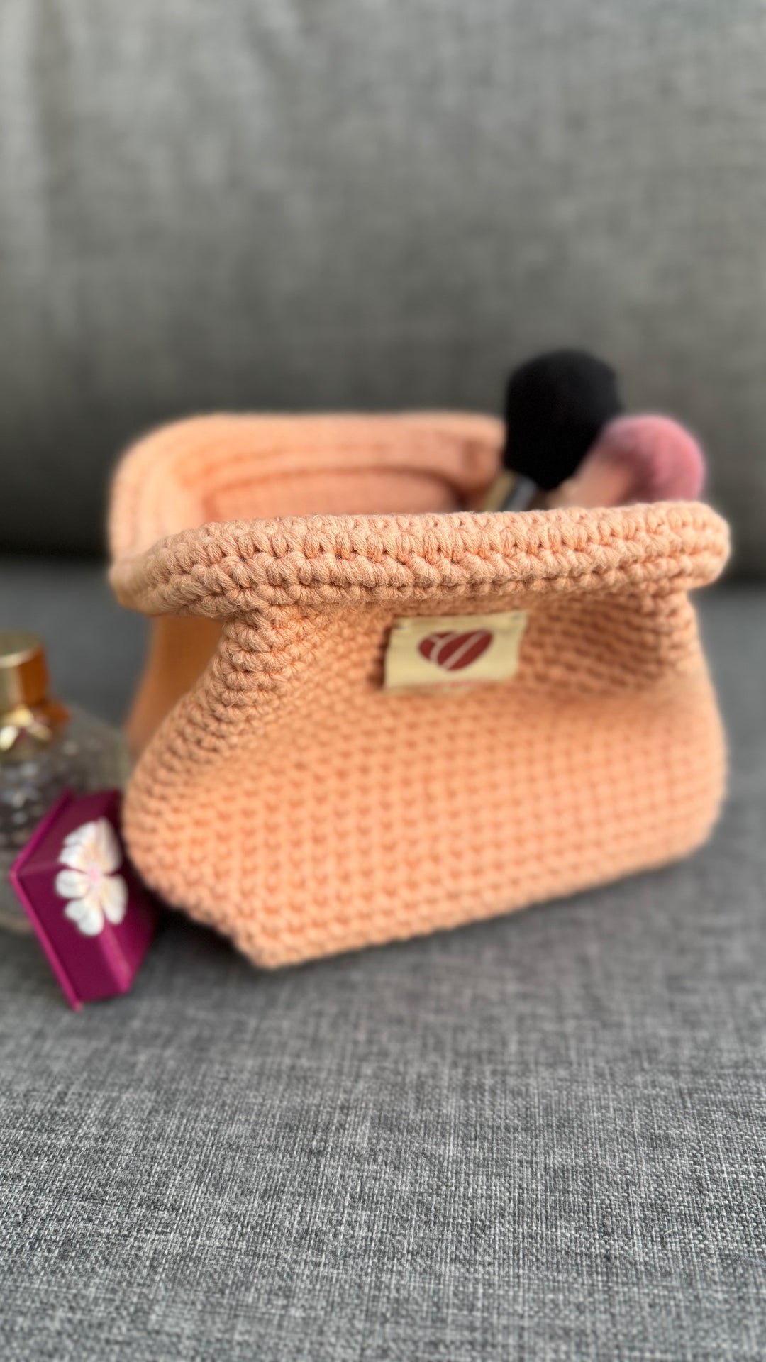 Coffee Beanies - Mini Clutch - Peach - ONESIZE