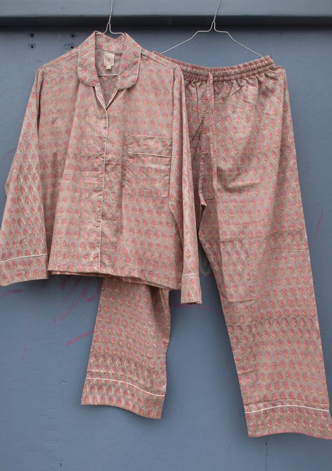 Craft Sisters - Classic Pyjamas - Blockprint - Grey