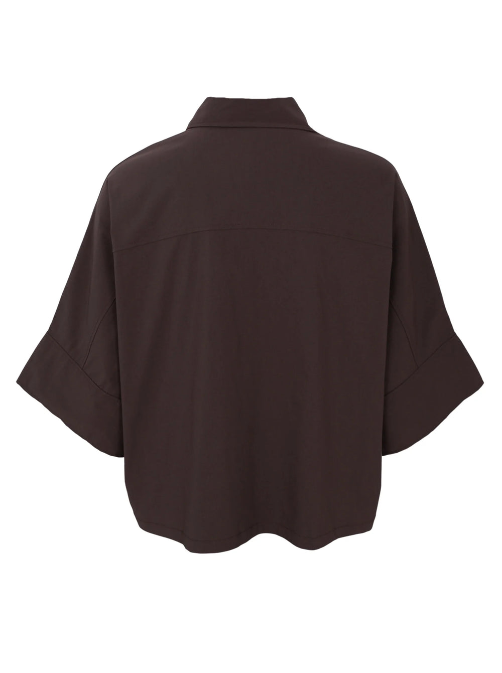 Black Colour - Davina Loose Shirt - Coffee - Onesize