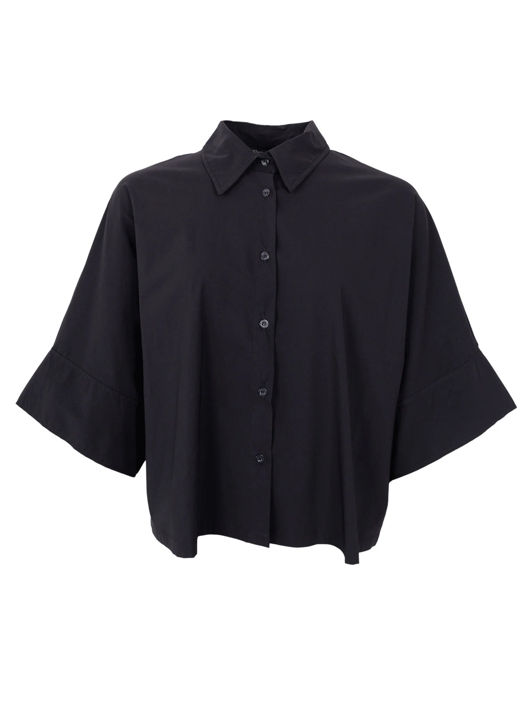 Black Colour - Davina Loose Shirt - Black - Onesize