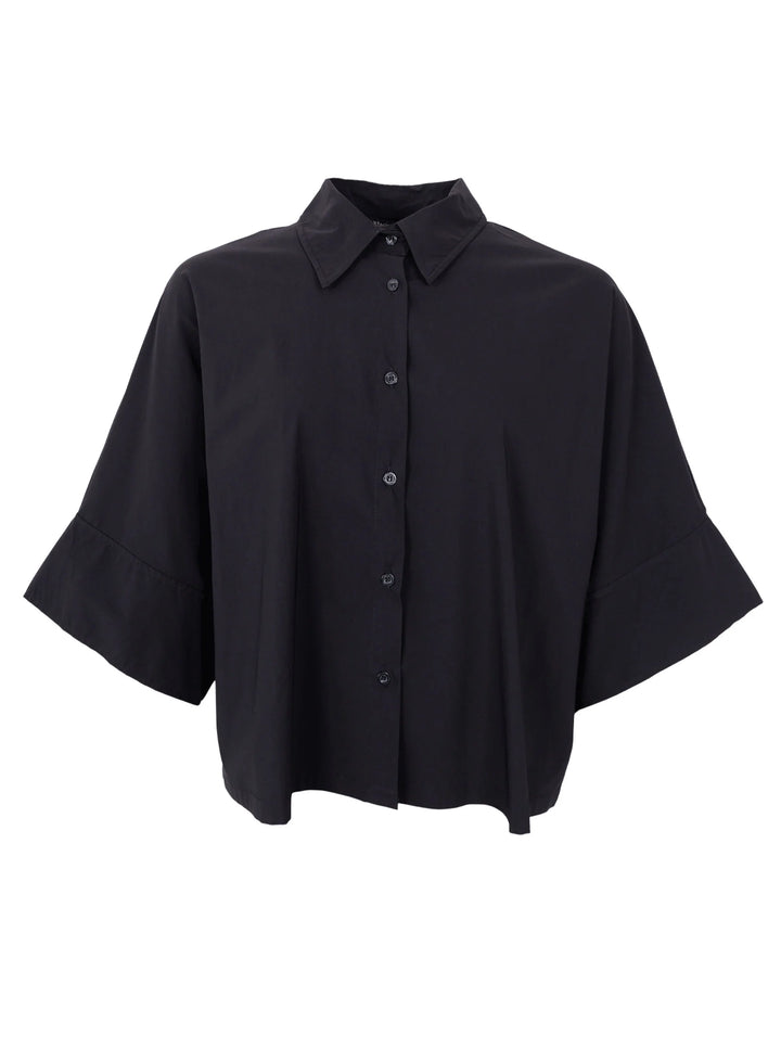 Black Colour - Davina Loose Shirt - Black - Onesize