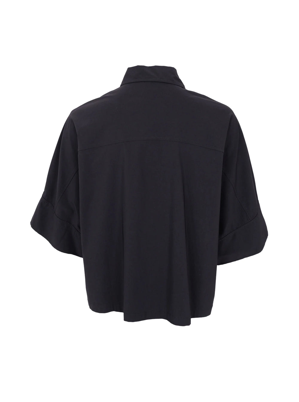 Black Colour - Davina Loose Shirt - Black - Onesize
