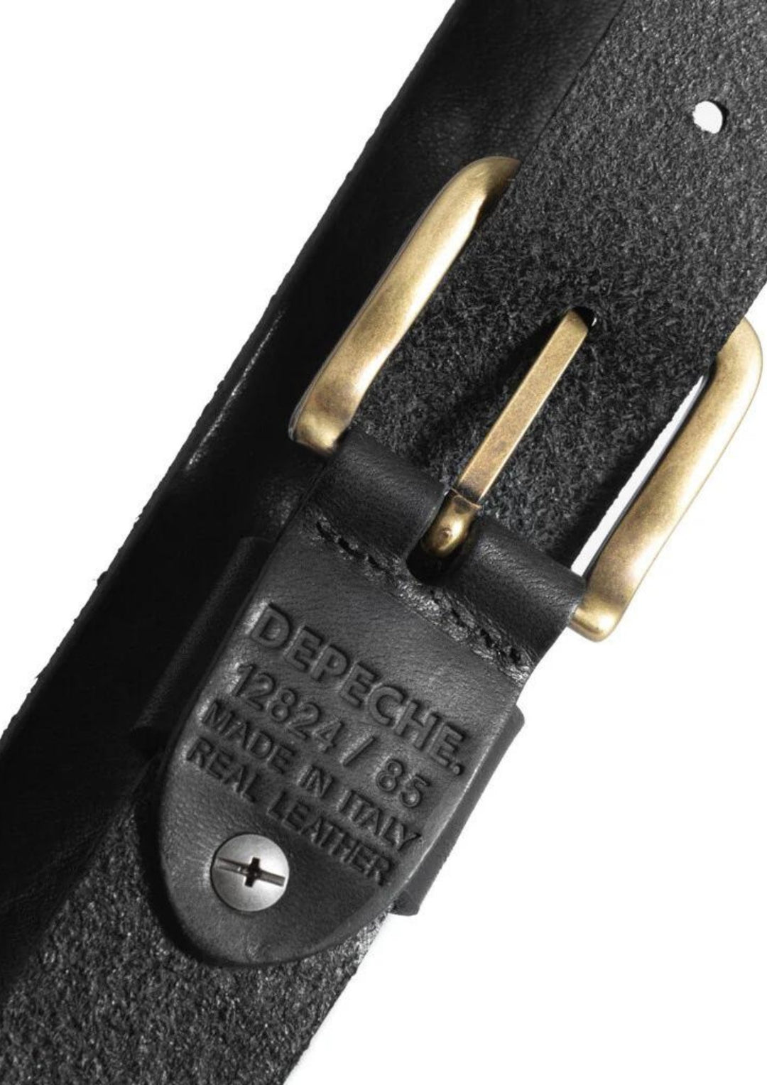 Depeche - Jeans Bælte - Black/Brass