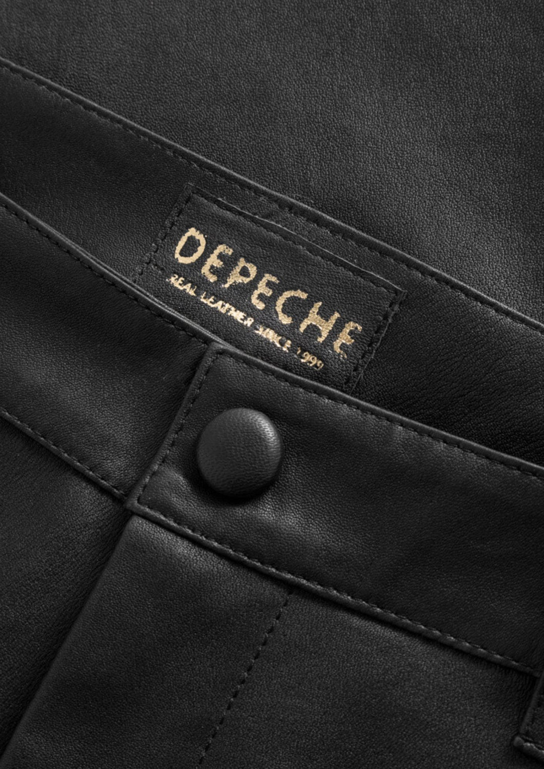 Depeche - AllisonDEP RW Flare Leather Bukser - Black