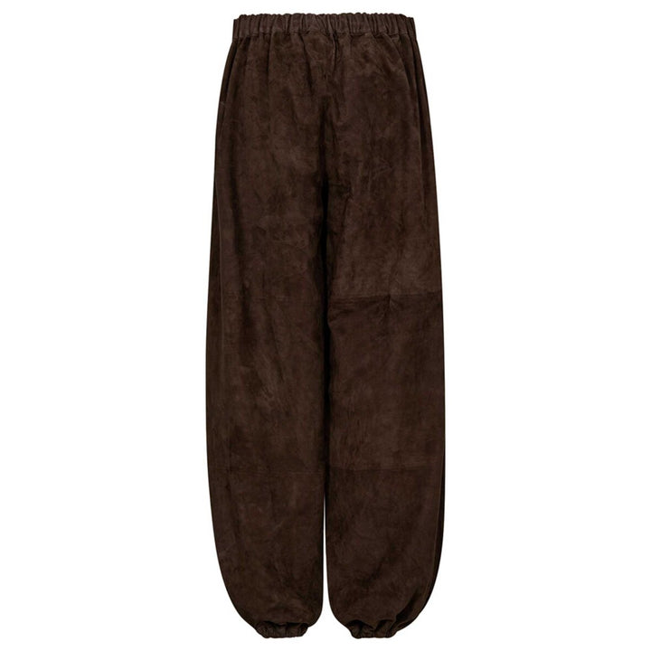 Depeche - Alla Loose Suede Balloon Trousers - Dusty Brown