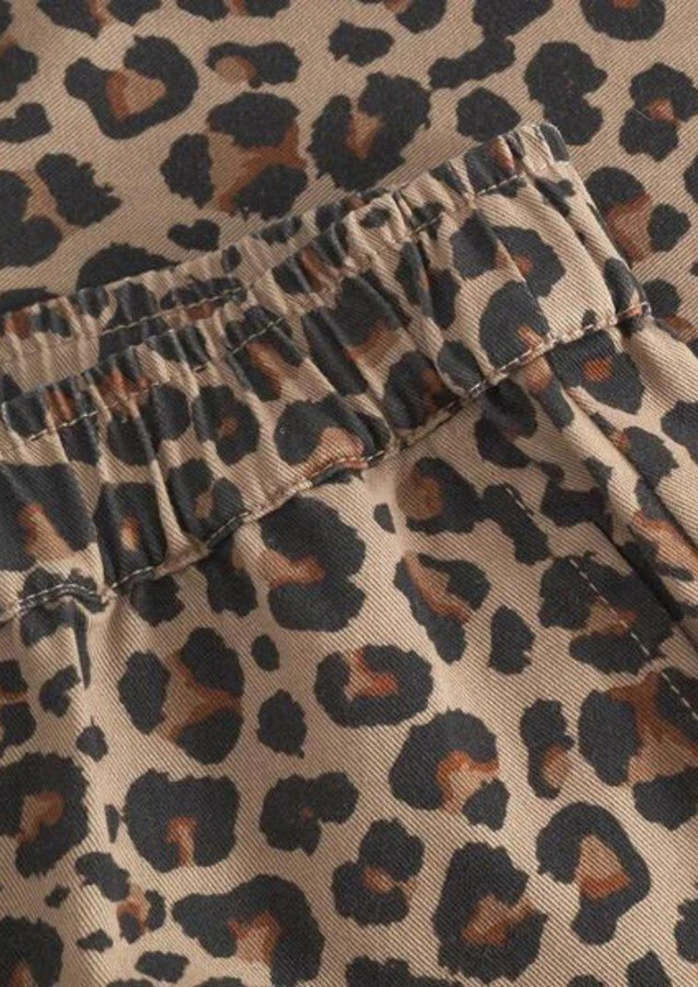 Depeche - JaneDE HW Bukser - Straight Leg Full Length - Leopard printed