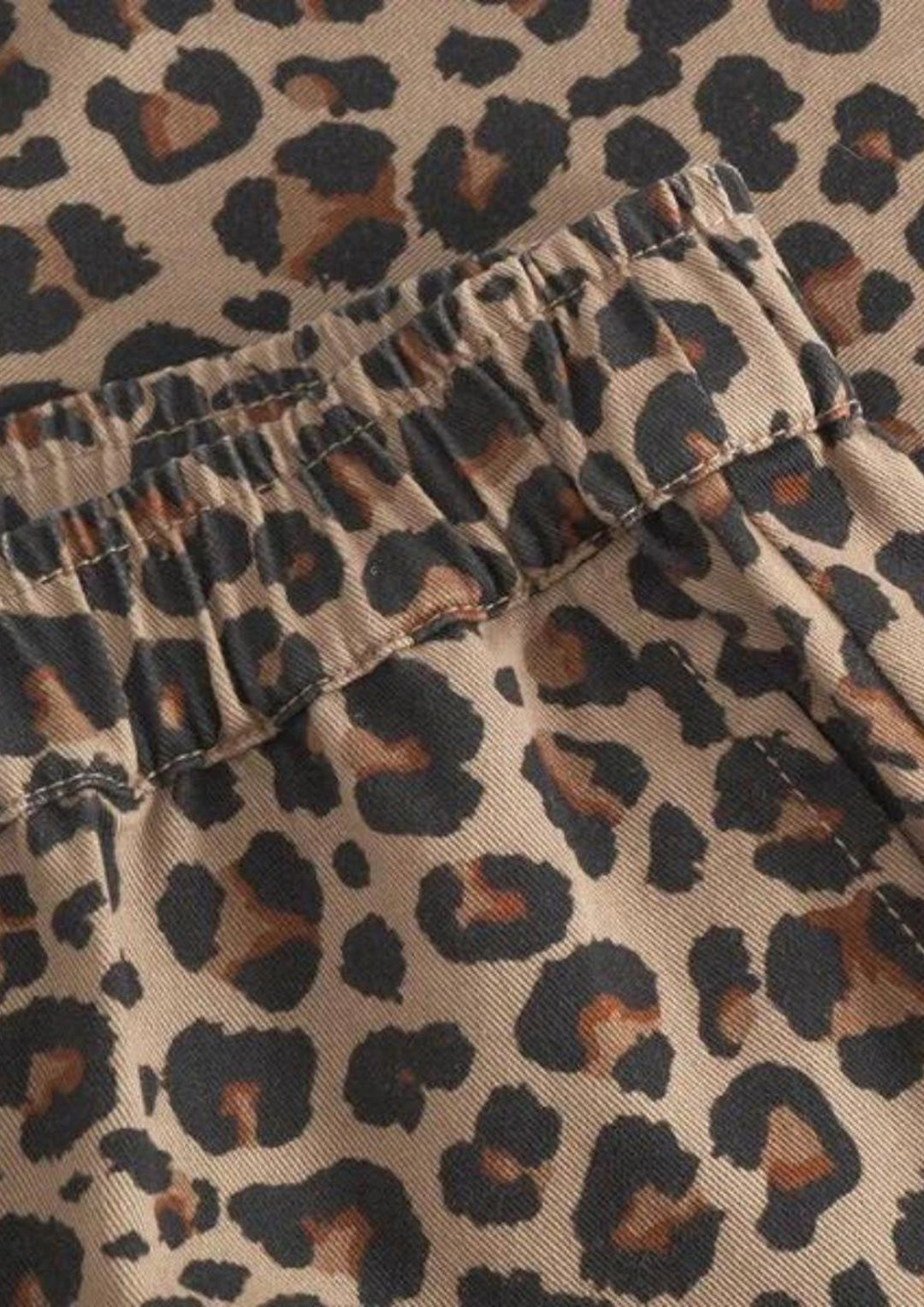 Depeche - JaneDE HW Bukser - Straight Leg Full Length - Leopard printed