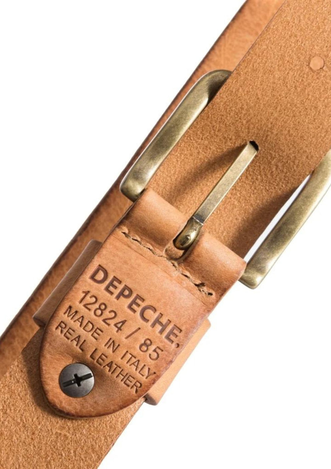 Depeche - Jeans Bælte - Cognac/Brass