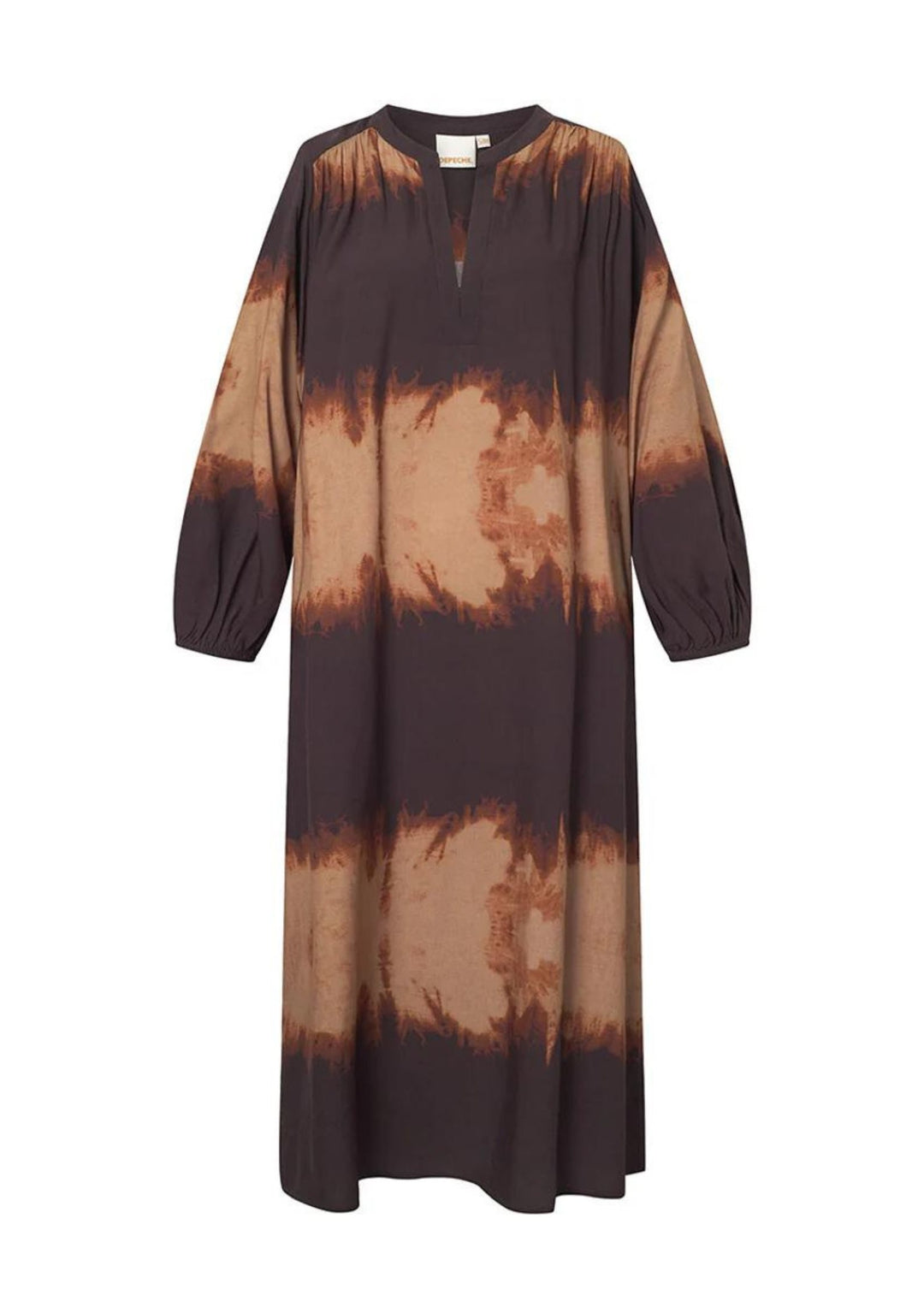 Depeche - KiaDE Kjole - Brown Printed