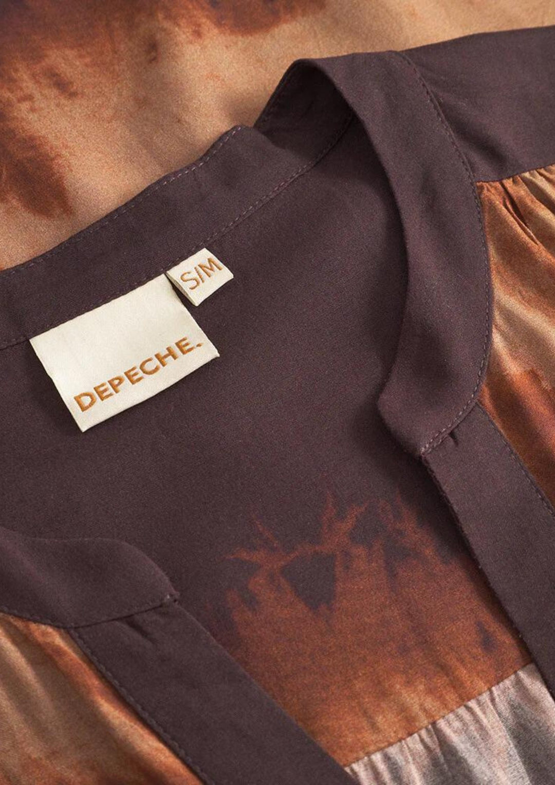Depeche - KiaDE Kjole - Brown Printed