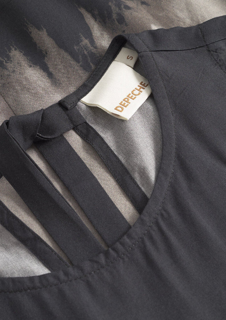 Depeche - KiaDE Sleeveless Top - Grey Printed