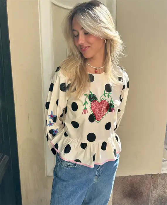 Sissel Edelbo - Diana Top - Black Dot