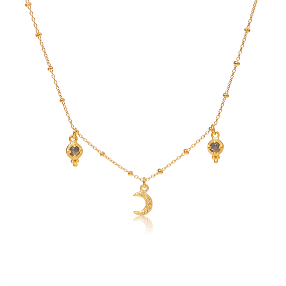 Ananda Soul - Dreamseed Halskæde - Guld - Labradorite/Moonstone