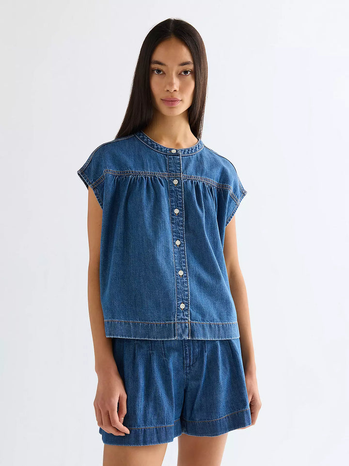 Wrangler - Drop Shoulder Skjorte - Mystic Tide