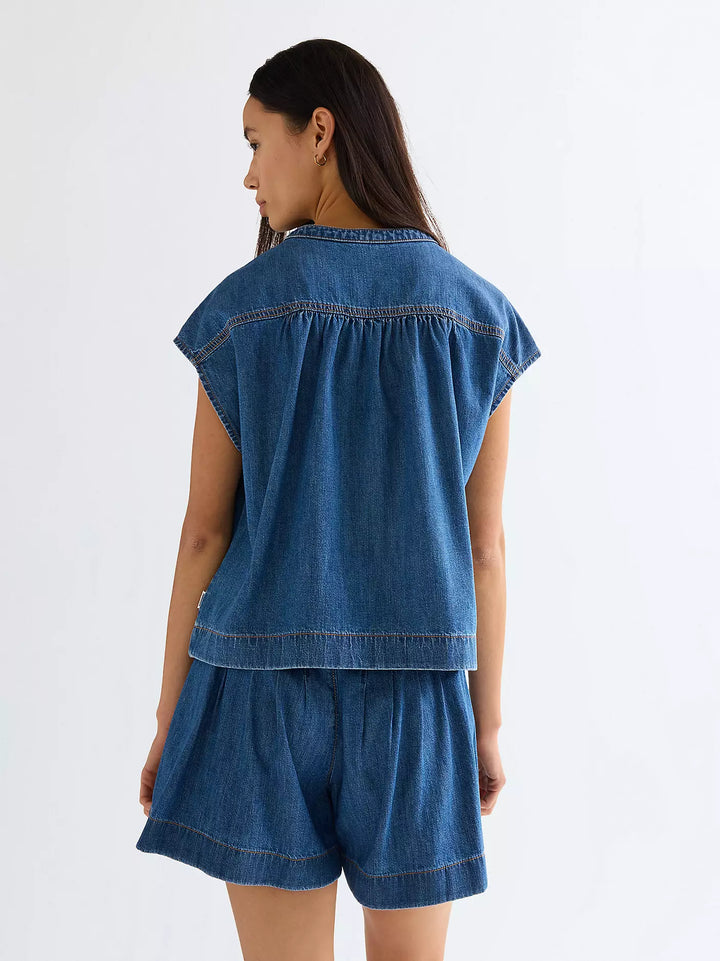 Wrangler - Drop Shoulder Skjorte - Mystic Tide
