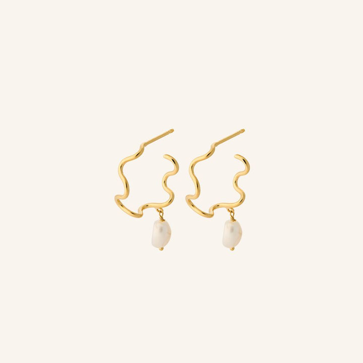 Pernille Corydon - Small Bay Earrings - Gold - 30mm