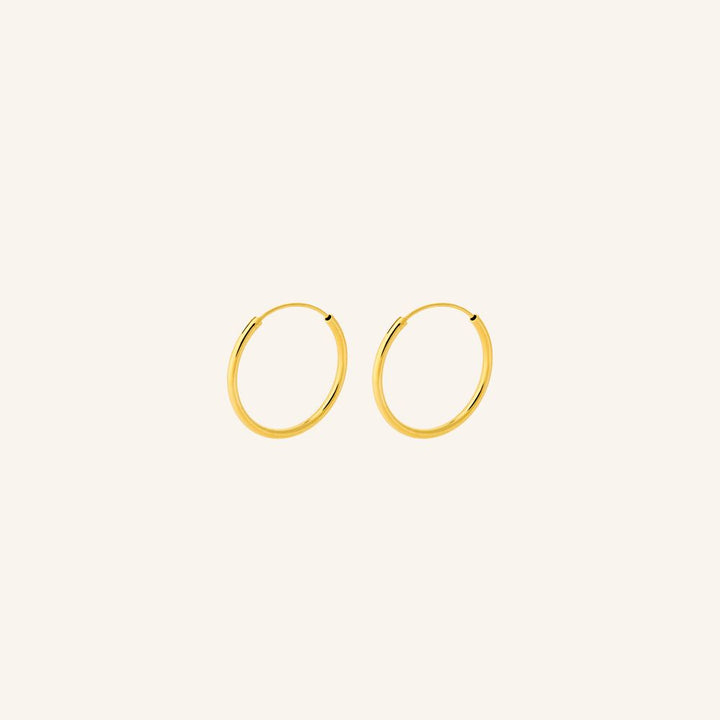 Pernille Corydon - Mini Plain Hoop - Gold - 20mm