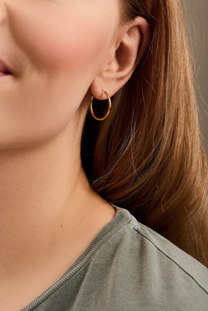 Pernille Corydon - Mini Plain Hoop - Gold - 20mm