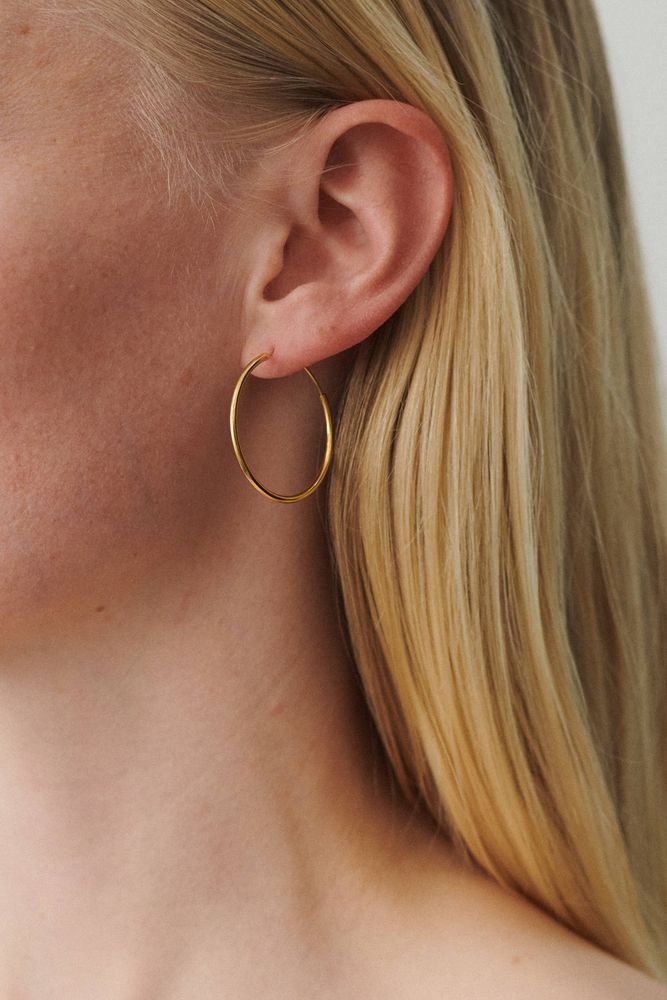 Pernille Corydon - Plain Hoop - Guld - 30mm