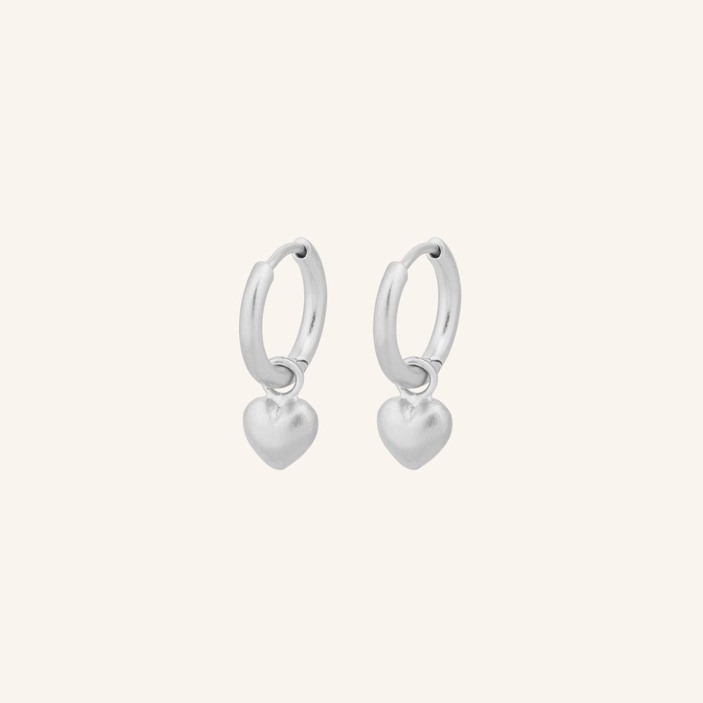 Pernille Corydon - Hearts Huggies - Silver - 10mm