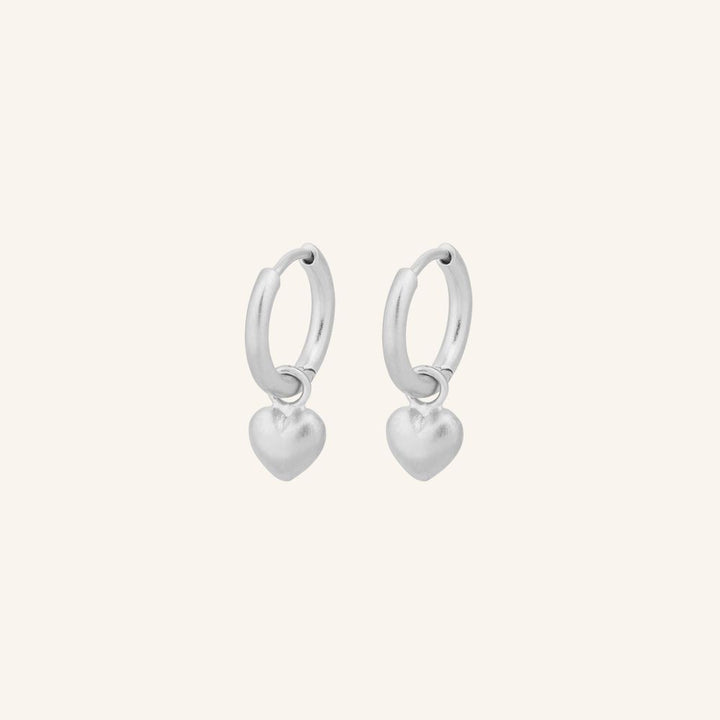Pernille Corydon - Hearts Huggies - Silver - 10mm
