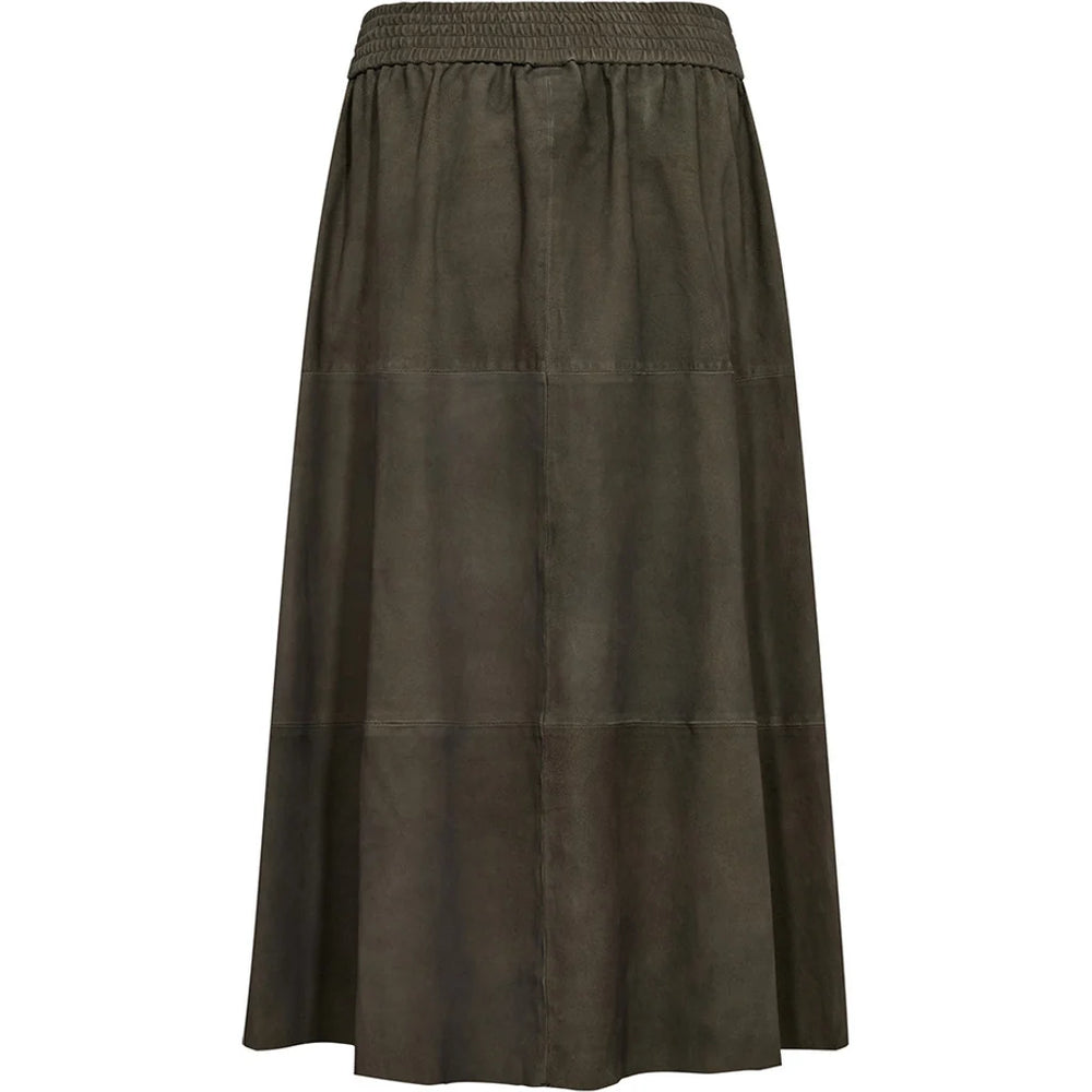 Depeche - Evelyn Suede Skirt - Khaki