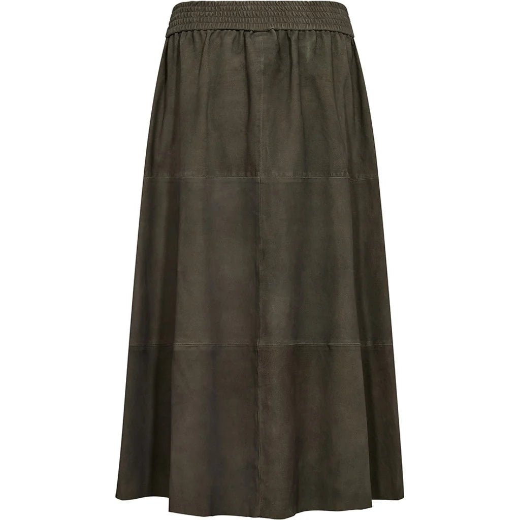 Depeche - Evelyn Suede Skirt - Khaki