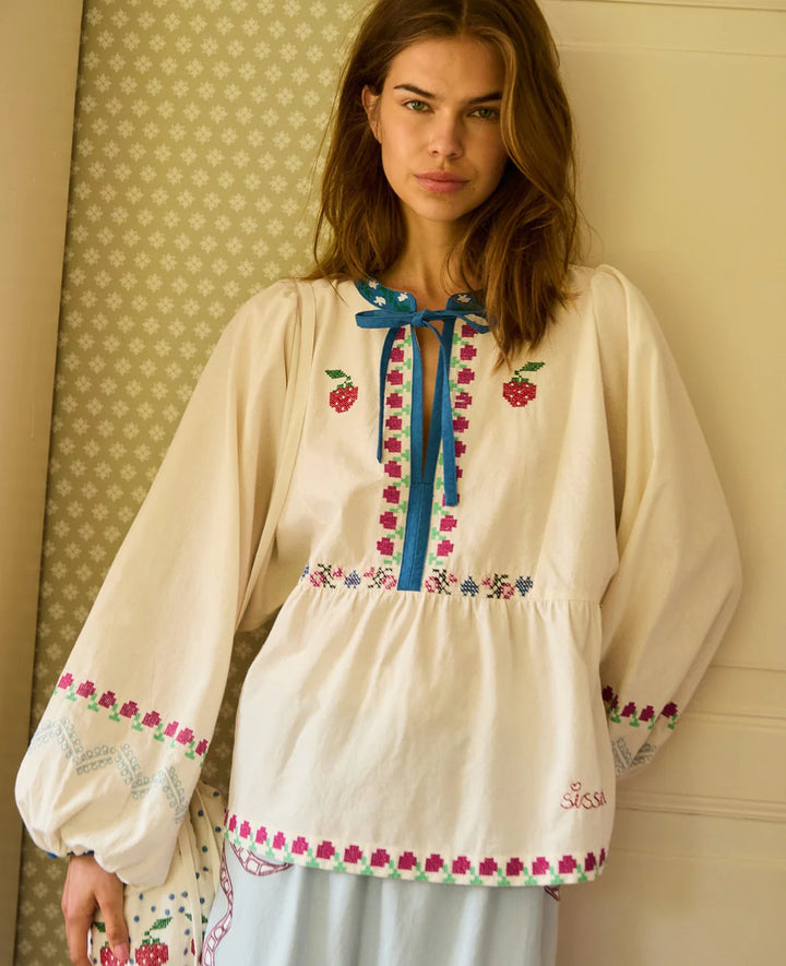 Sissel Edelbo - Falka Top - Off White - ONESIZE