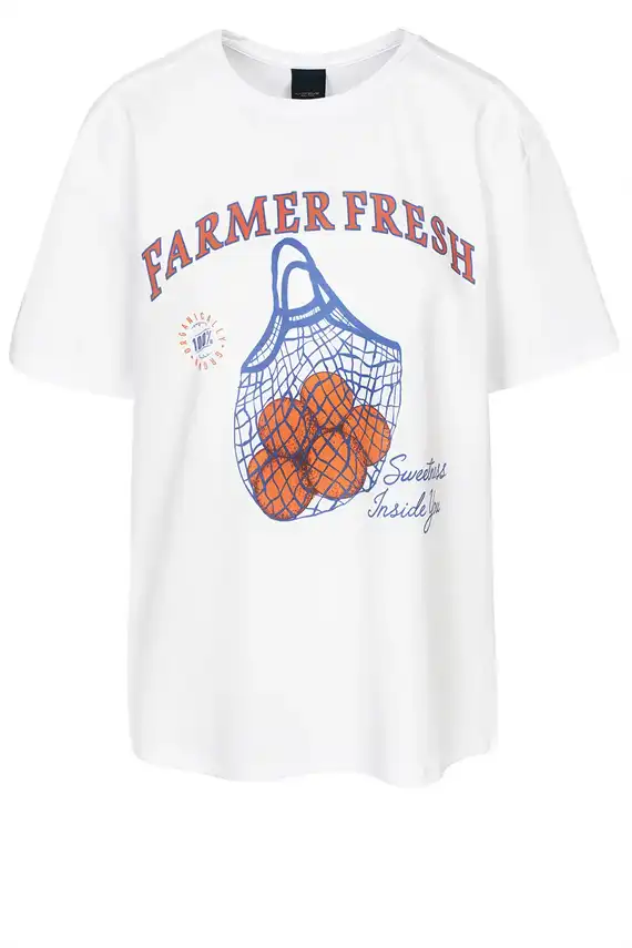 Luxzuz - Farmer Fresh T-shirt - White