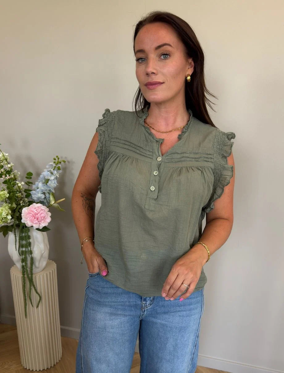 Marta - Fauna Blouse - Kaki