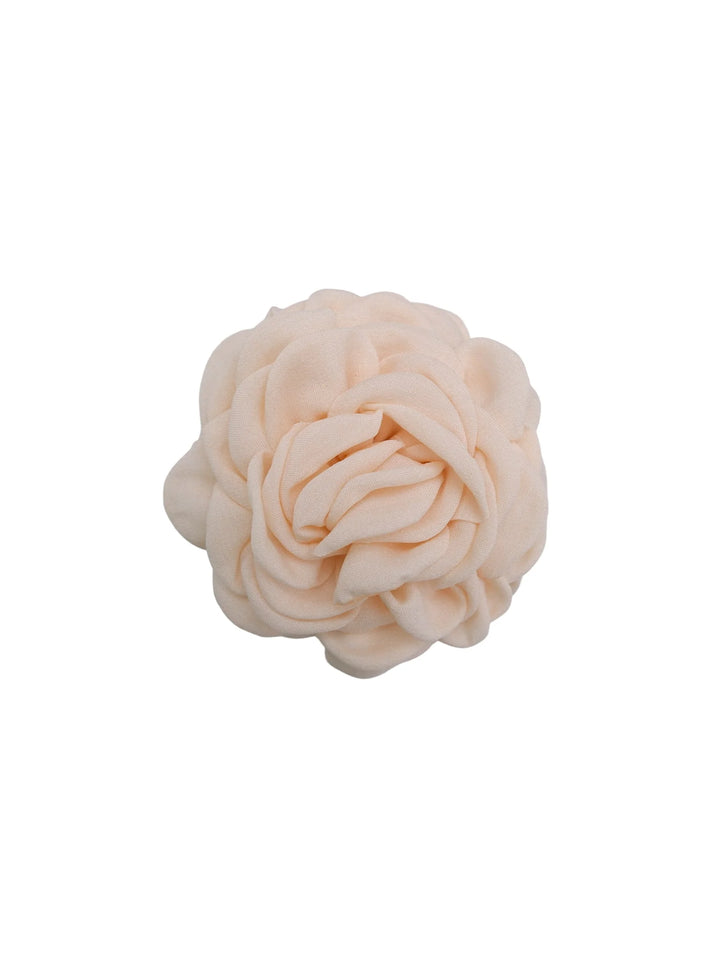 Black Colour - Villa Mega Flower - Hair Claw - Cream