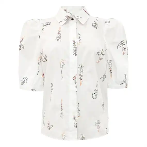 Liberte - Flora SS Blouse - Ivory Floral