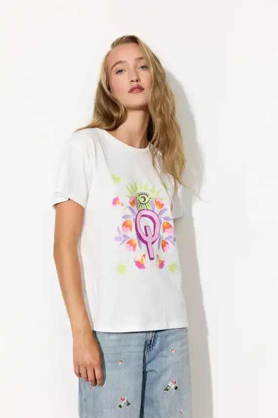 Hunkøn - Flowerchild T-shirt - White