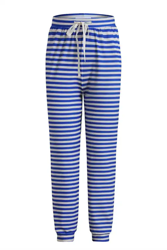 Liberte - Alma Bukser - Stripe Ivory Cobolt