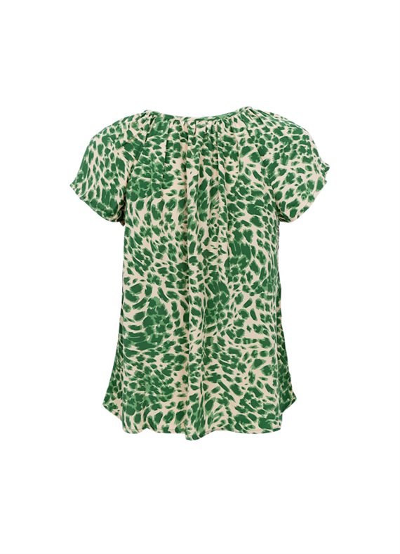 Black colour - Luna Dana Blouse - Green Leo