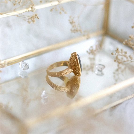 Ananda Soul - From Darkness To Light - Ring - Gold - Labradorite