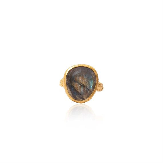 Ananda Soul - From Darkness To Light - Ring - Gold - Labradorite