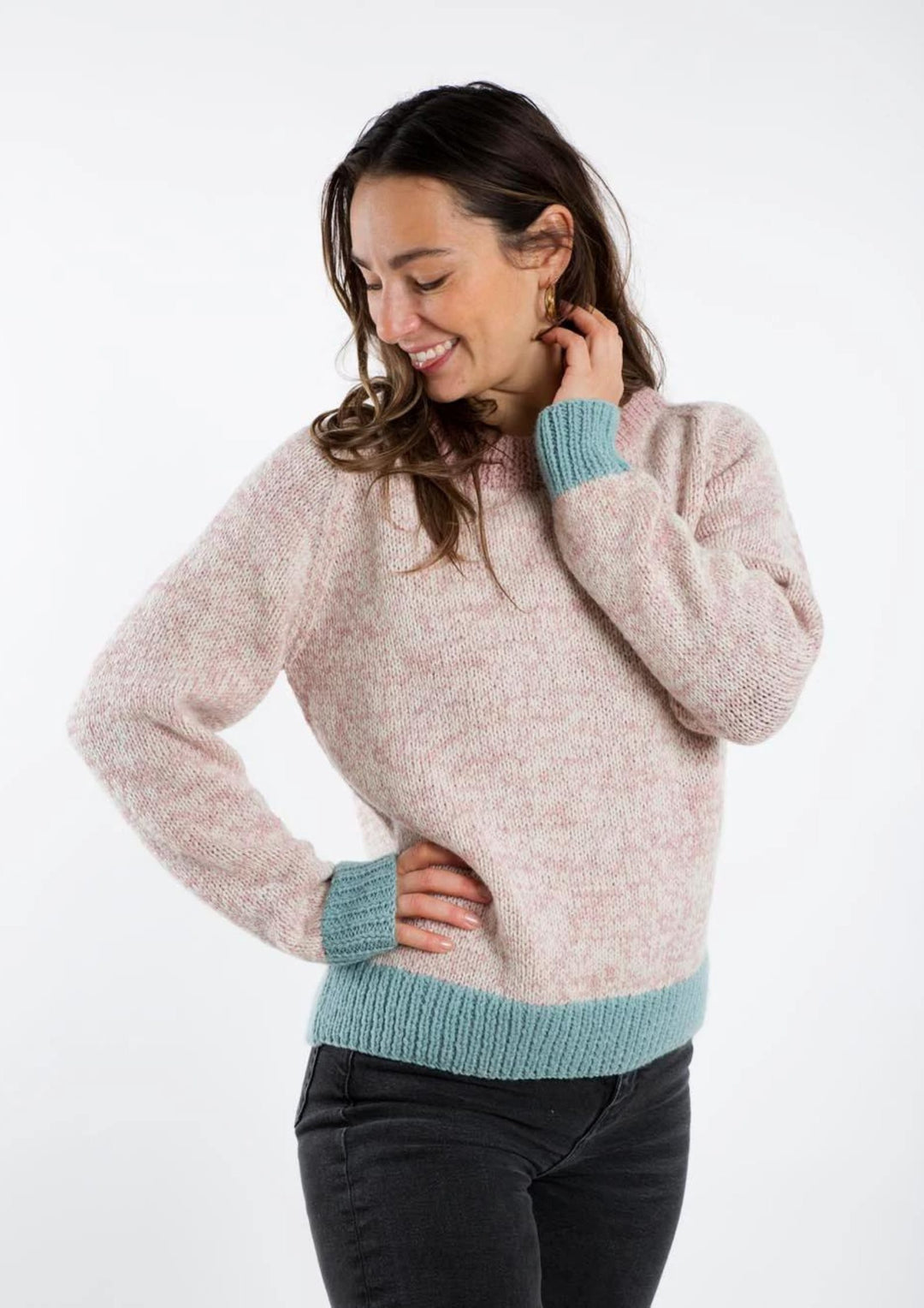 Fuza wool - Astra Sweater Round Neck - Dark Rose