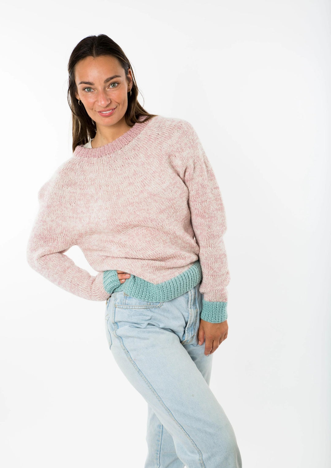 Fuza wool - Astra Sweater Round Neck - Dark Rose