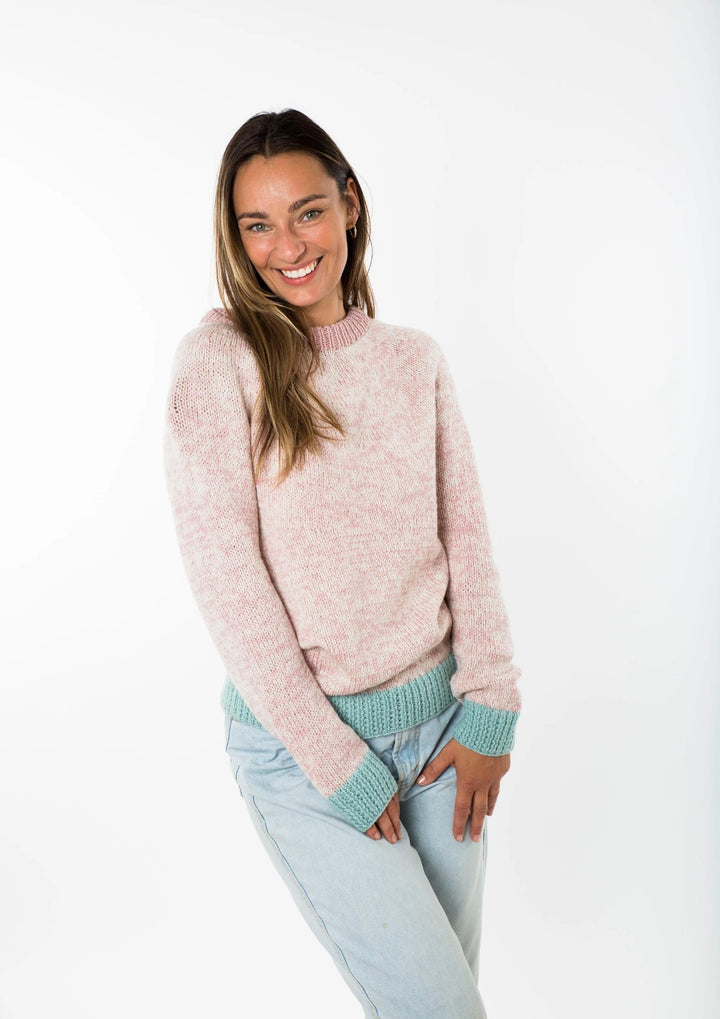 Fuza wool - Astra Sweater Round Neck - Dark Rose