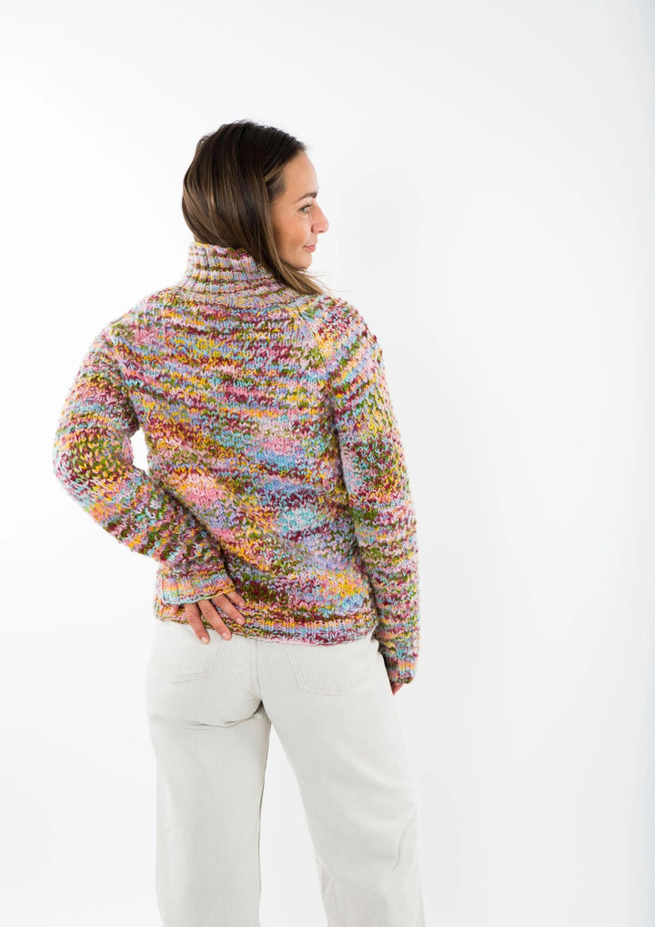 Fuza Wool - Butterfly Sweater High Neck - Multi