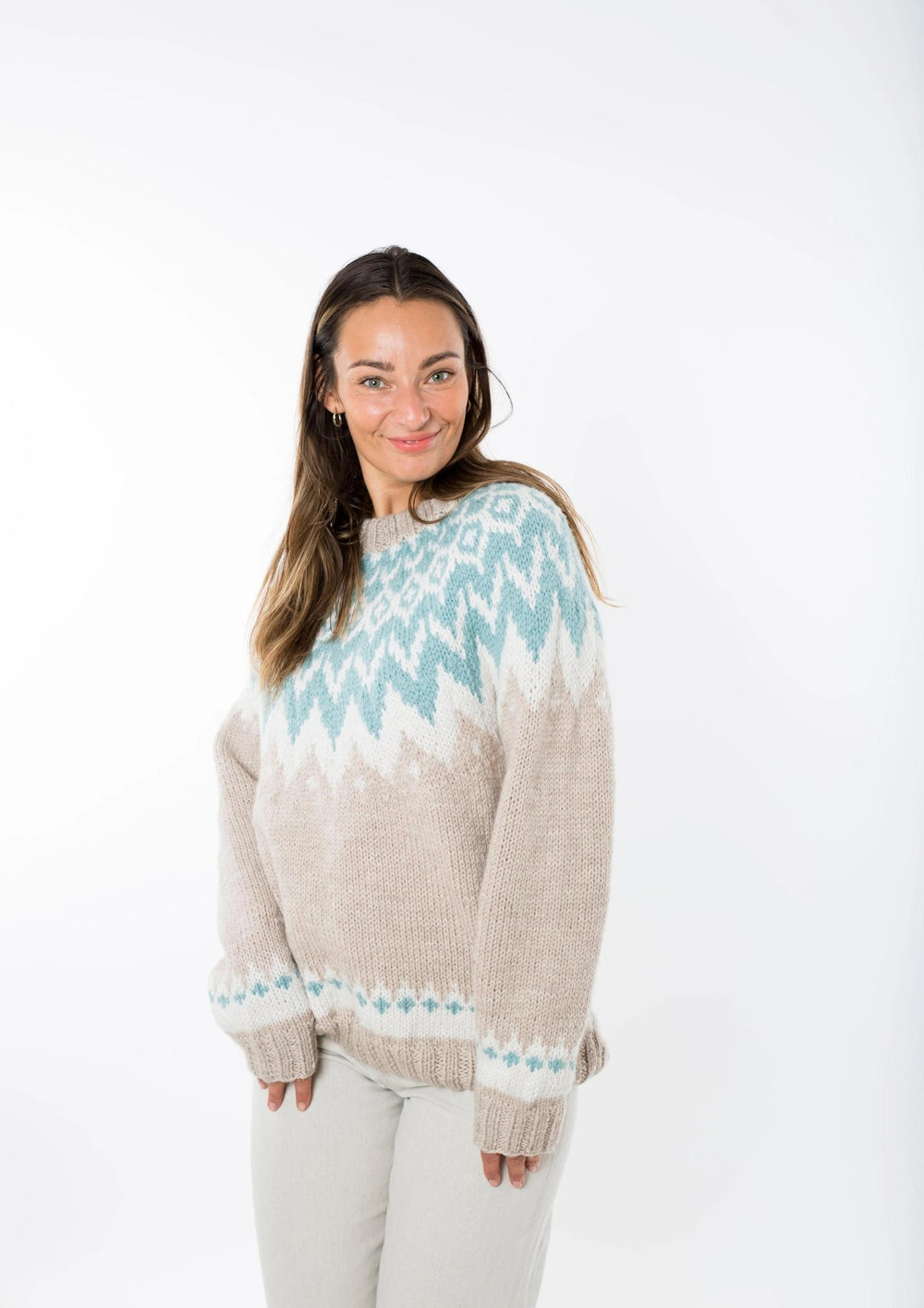 Fuza Wool - Helena Sweater Round Neck - Beige