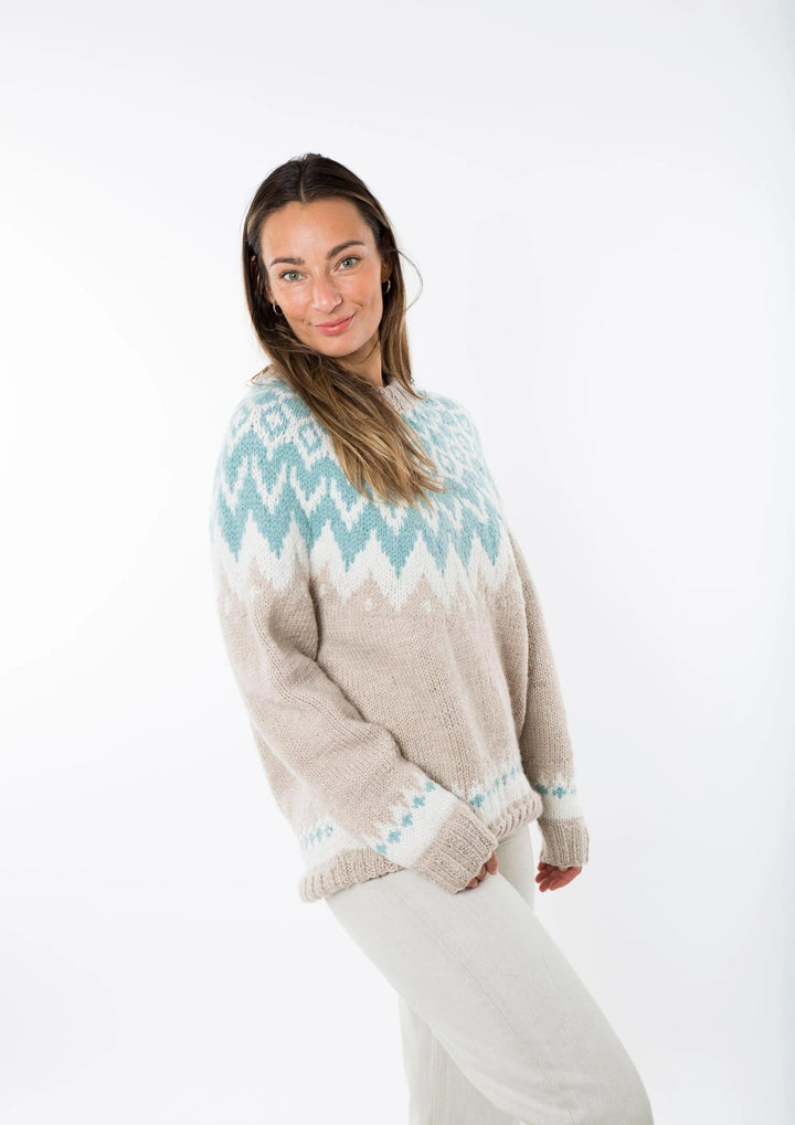 Fuza Wool - Helena Sweater Round Neck - Beige