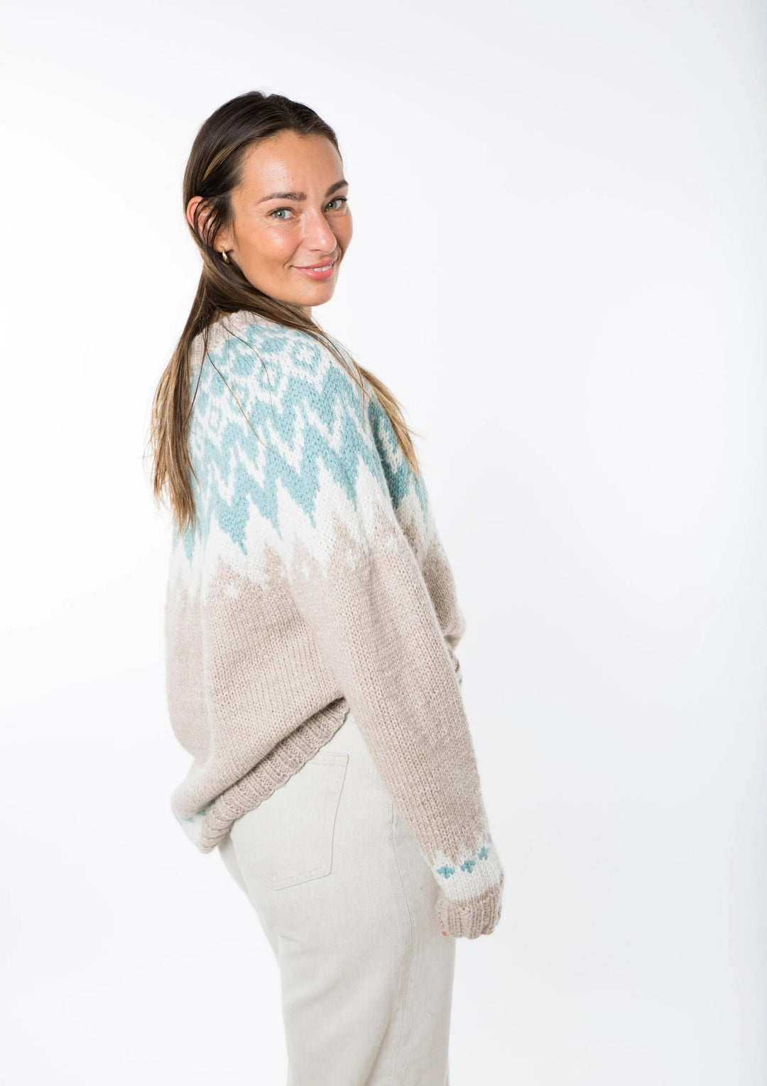 Fuza Wool - Helena Sweater Round Neck - Beige