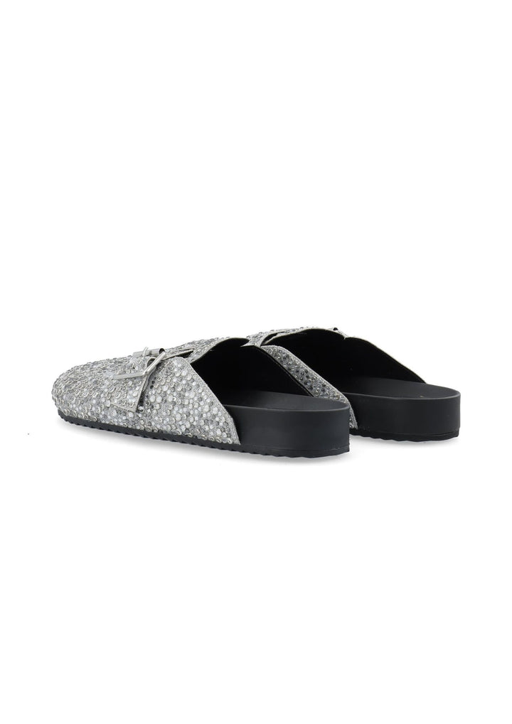 Medina x Bianco - Sand Mule Simili Stones - Silver
